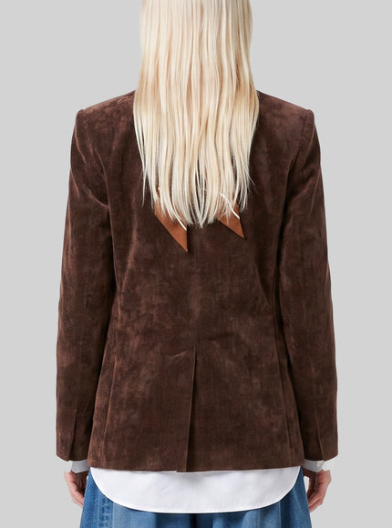 Sutton New York Double-breasted Délavé Velvet Jacket