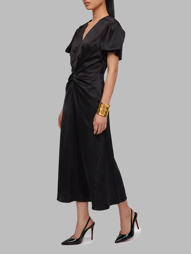 Sutton New York Midi Dress With Draping