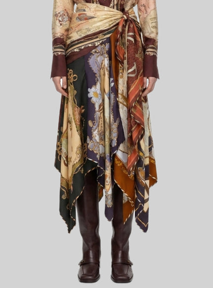 Zimmermann Draped Midi Skirt With Valiant Scarf 1 Multicolor