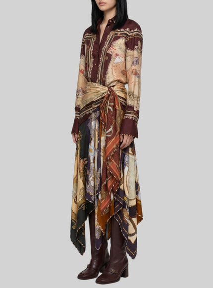 Zimmermann Draped Midi Skirt With Valiant Scarf