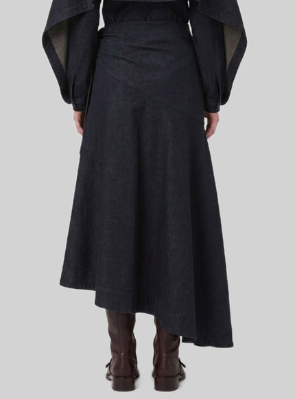 Zimmermann Maxi Denim Skirt With Draping