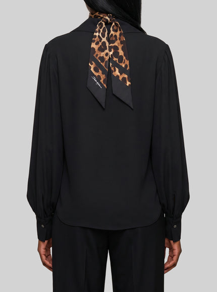 Sutton New York Black Double Georgette Blouse