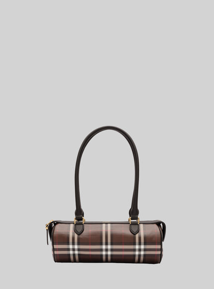 Burberry Mini Check Barrel Bag QT Brown