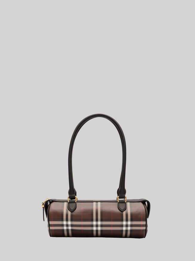 Burberry Mini Check Barrel Bag QT Brown