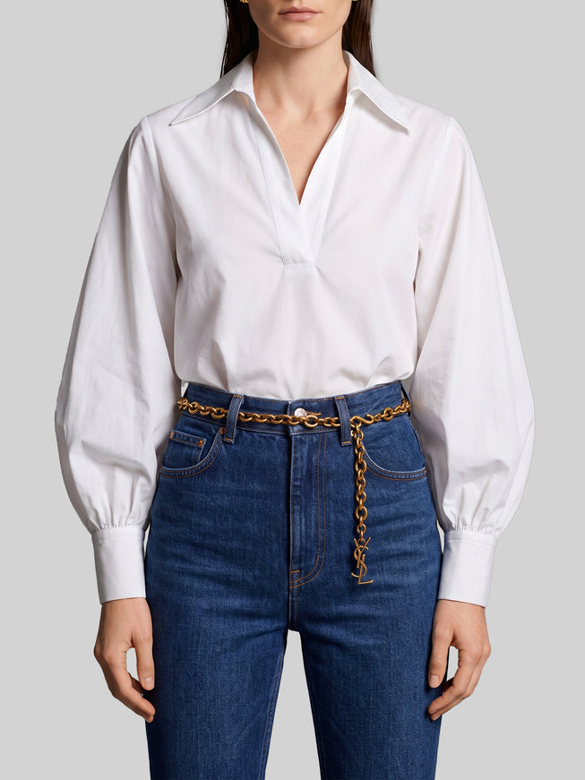 Sutton New York Cotton Poplin Blouse White