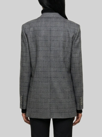 Sutton New York Double-breasted Prince Of Wales Check Jacket