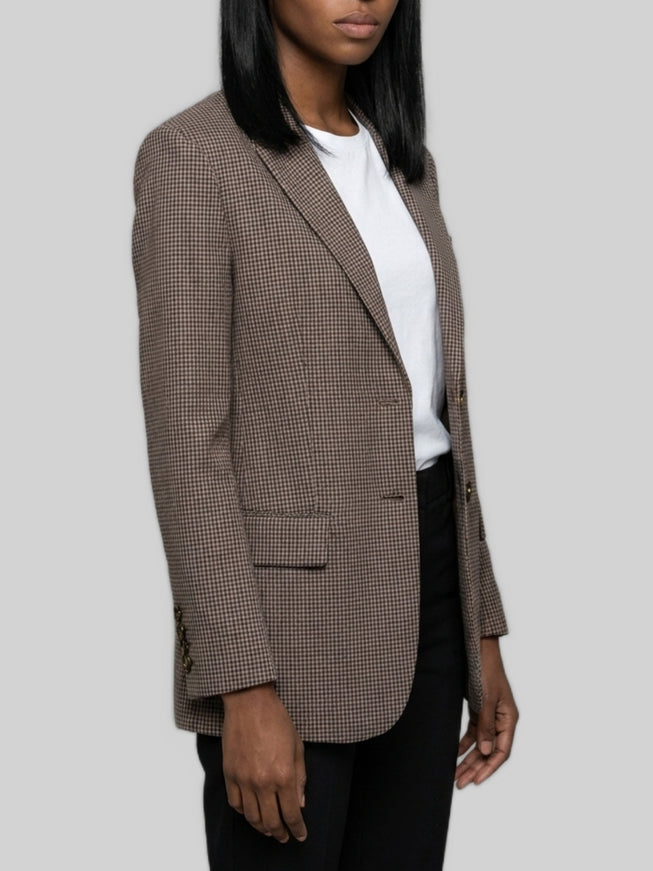 Sutton New York Single-breasted Micro-check Jacket