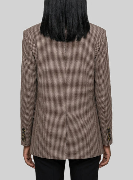 Sutton New York Single-breasted Micro-check Jacket