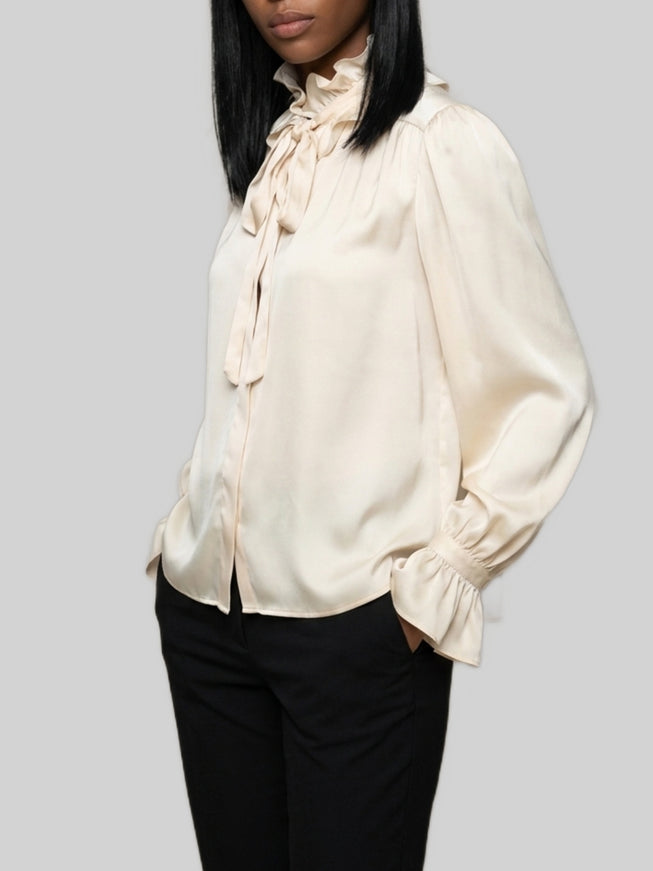 Sutton New York Champagne Ruffled Shirt