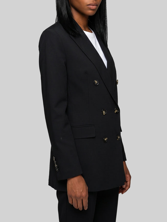 Sutton New York Double-breasted Black Jacket