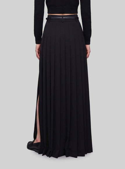 Sutton New York Black Maxi Pleated Skirt