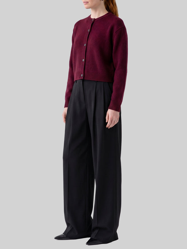 Sutton New York Wide-leg Stretch Canvas Trousers