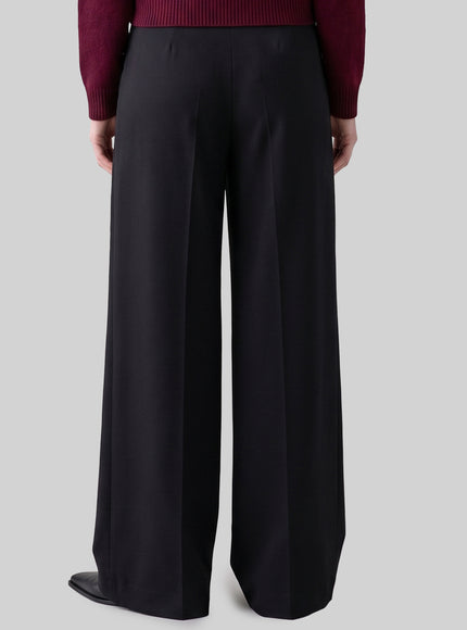 Sutton New York Wide-leg Stretch Canvas Trousers
