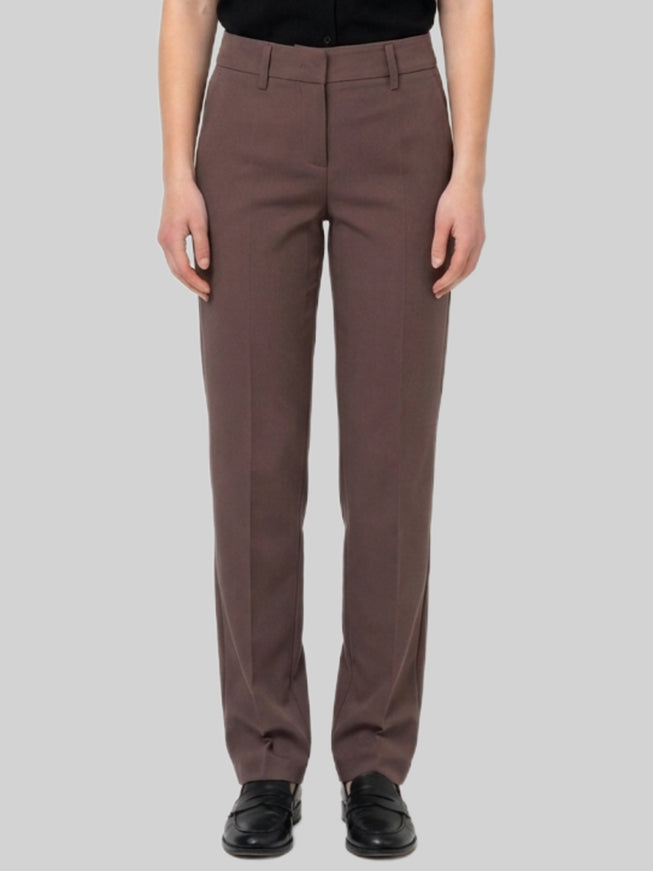Sutton New York Coffee Stretch Canvas Trousers Brown