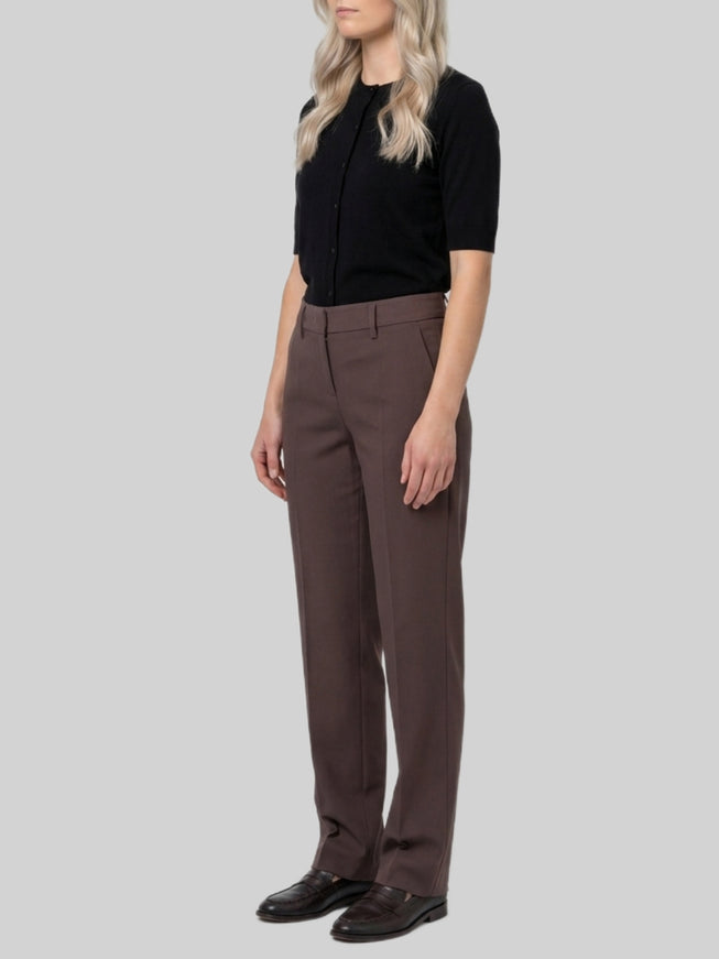 Sutton New York Coffee Stretch Canvas Trousers
