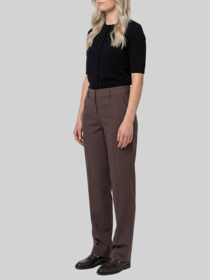 Sutton New York Coffee Stretch Canvas Trousers