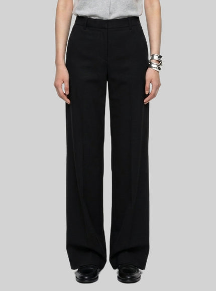 Sutton New York Elastic-waist Satin Trousers Black