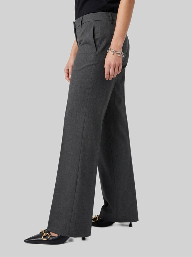 Sutton New York Wide-leg Stretch Canvas Trousers