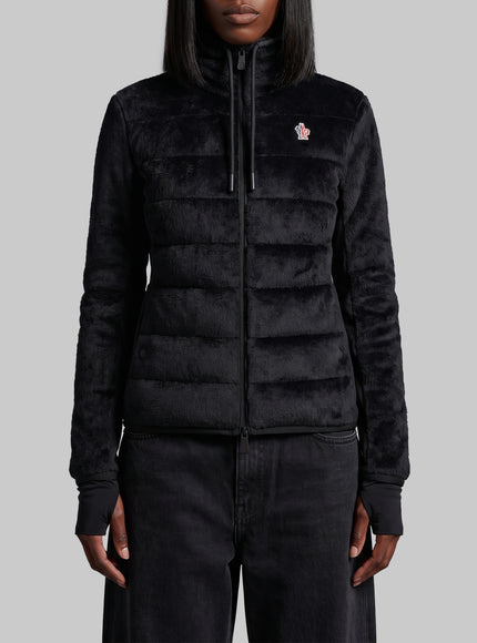 Moncler Grenoble Plush-effect Padded Sweatshirt Black