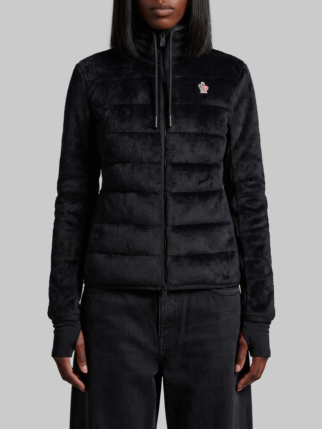 Moncler Grenoble Plush-effect Padded Sweatshirt Black
