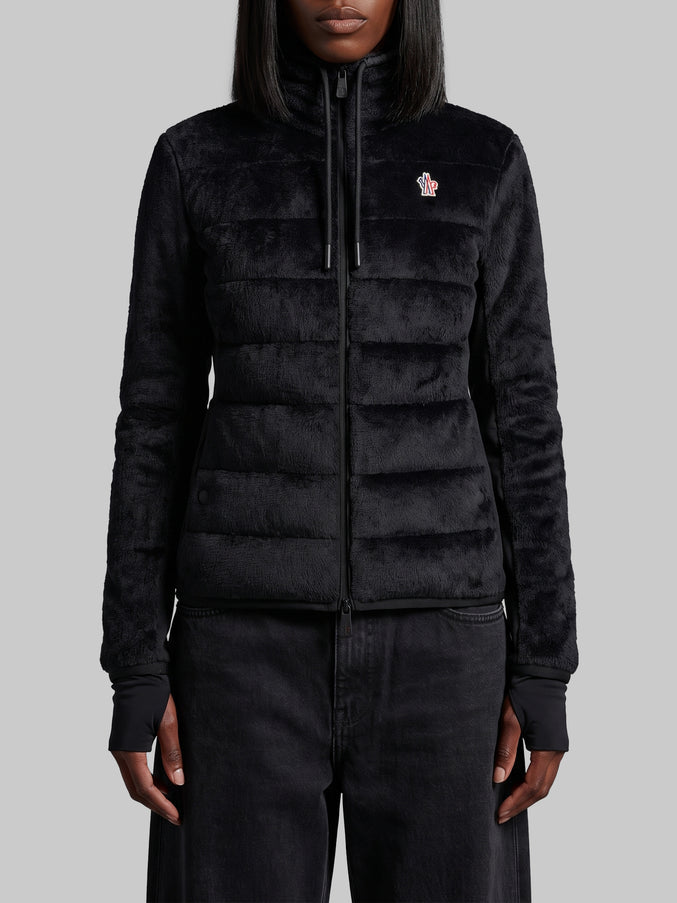 Moncler Grenoble Plush-effect Padded Sweatshirt Black