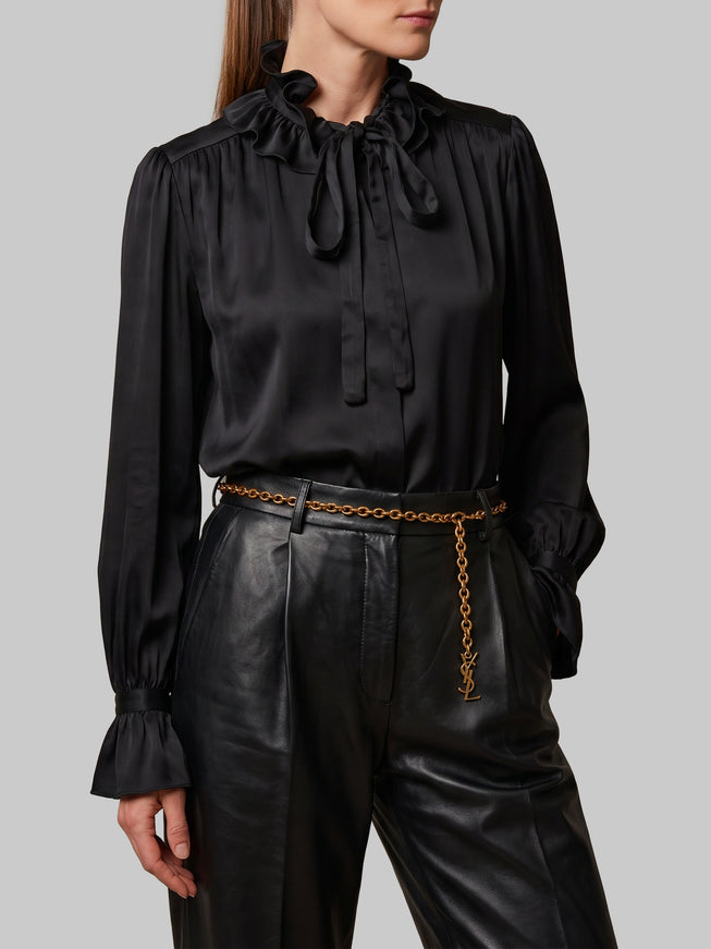 Sutton New York Black Ruffled Shirt