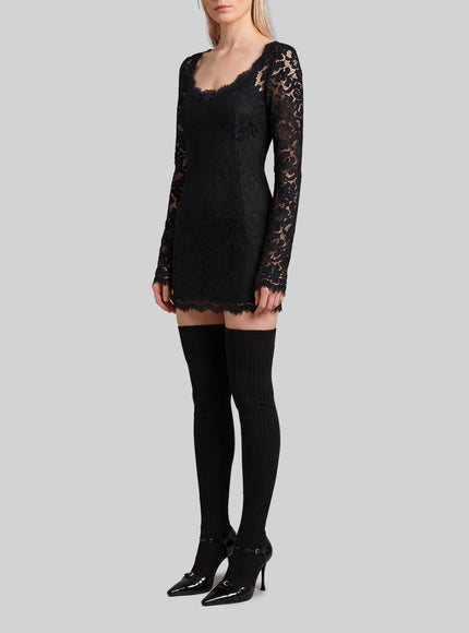 Dolce & Gabbana Mini Dress In Cordonnet Lace