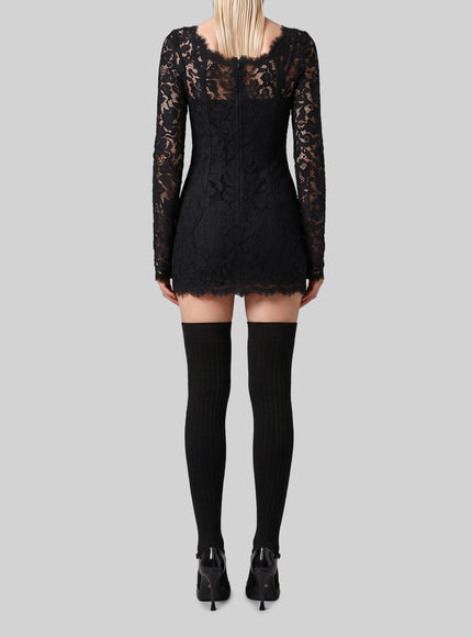 Dolce & Gabbana Mini Dress In Cordonnet Lace