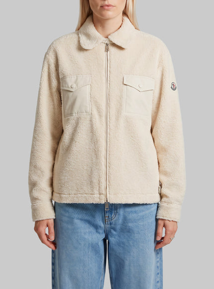 Moncler Teddy Effect Shirt White