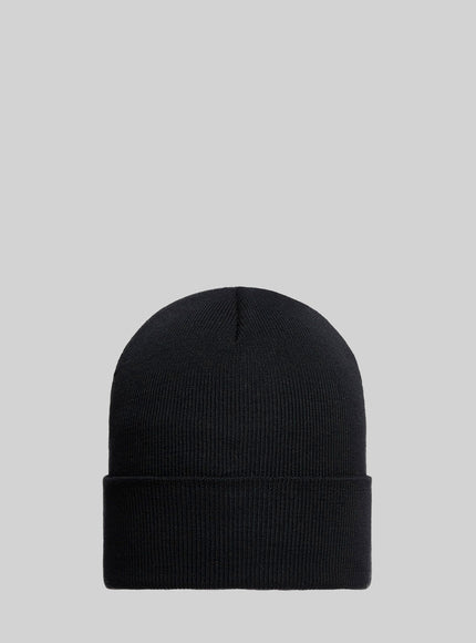 Moncler Grenoble Black Wool Beanie With Logo
