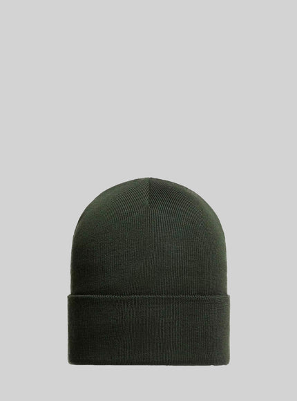 Moncler Grenoble Dark Green Wool Beanie With Logo