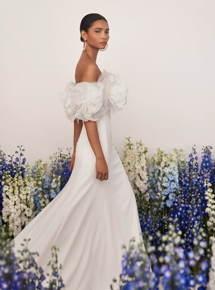 Rosa Clará Couture Tayden Strapless Crepe Wedding Gown