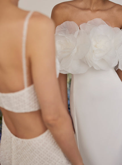 Rosa Clará Couture Tayden Strapless Crepe Wedding Gown