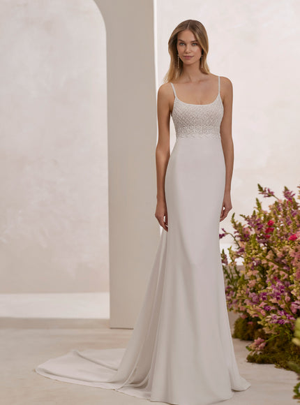 Rosa Clará Couture Terol Mermaid Wedding Dress with Cape