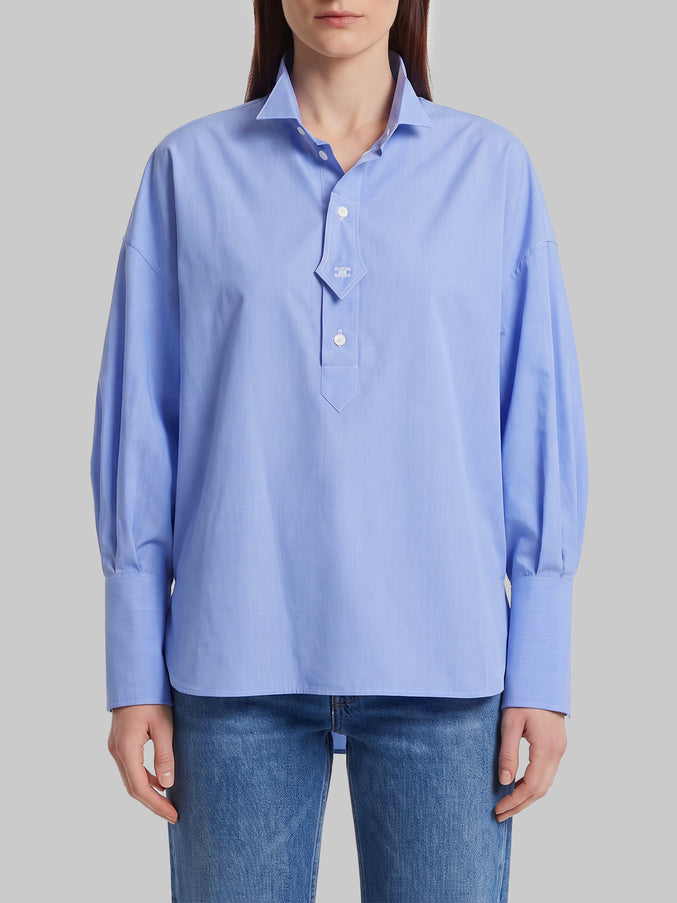 Celine Cotton Poplin Shirt Blue