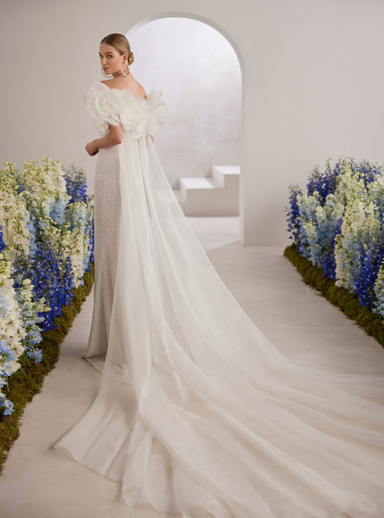 Tiago – Rosa Clará Couture Off-Shoulder Mesh Lace Wedding Dress