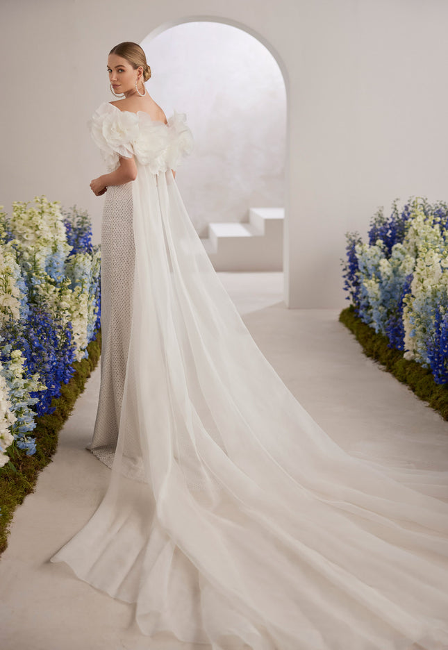 Tiago – Rosa Clará Couture Off-Shoulder Mesh Lace Wedding Dress