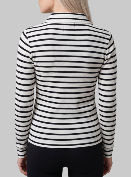 Celine Striped Silk Jersey Polo Shirt