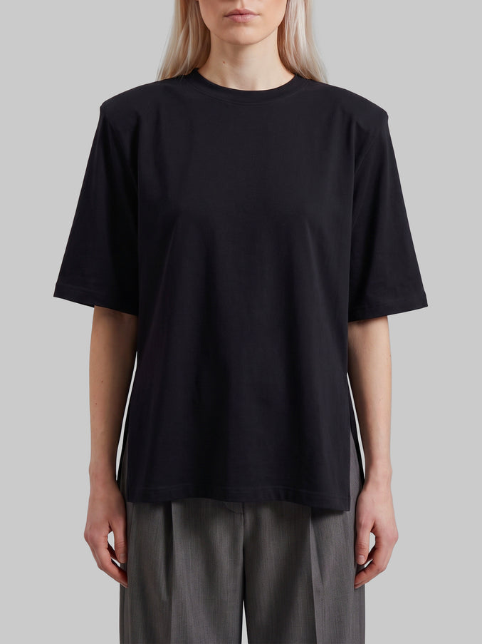 The Frankie Shop Black Anira Padded T-shirt Black