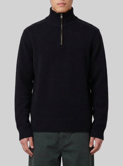 Black Half Zip Turtleneck 