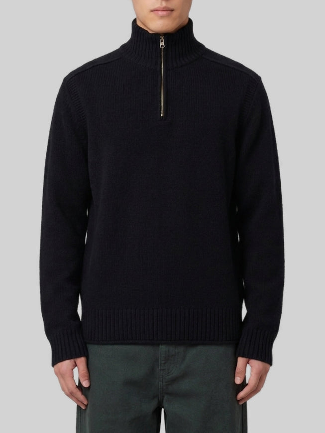 Black Half Zip Turtleneck 