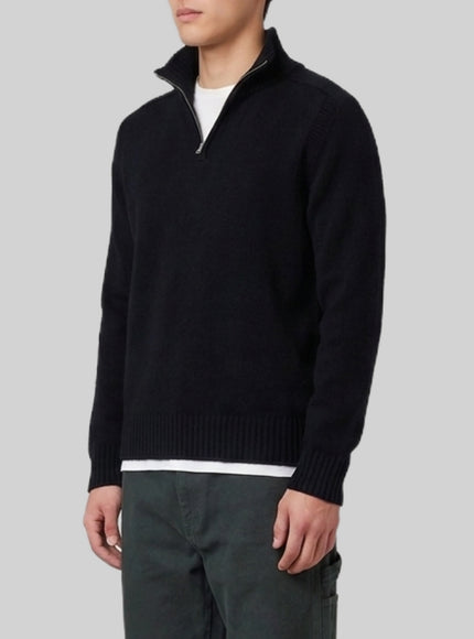 Black Half Zip Turtleneck 