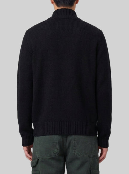 Black Half Zip Turtleneck 