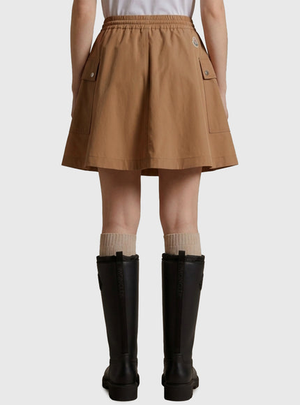 Moncler A-line Mini Skirt In Cotton Blend