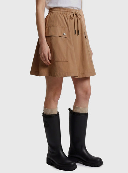 Moncler A-line Mini Skirt In Cotton Blend