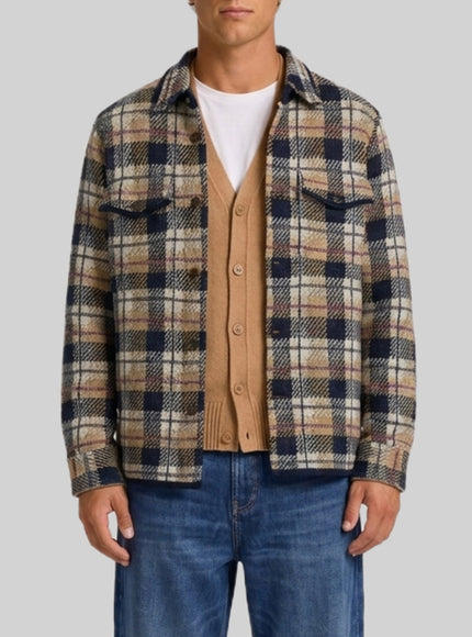 Guest In Residence Plaid Work Shirt Beige