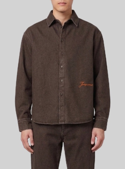 Jacquemus Simon De-nîmes Denim Shirt Brown