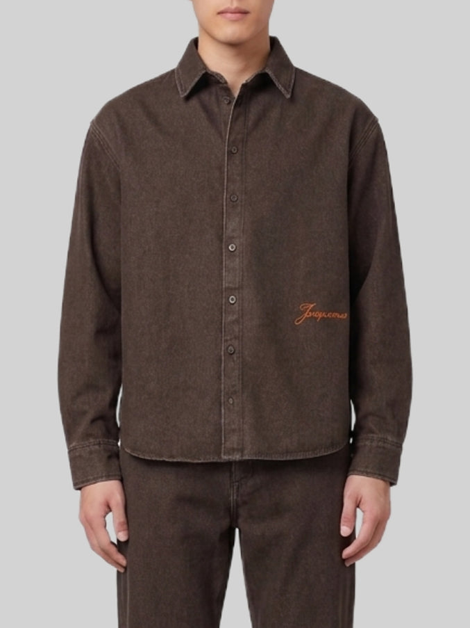 Jacquemus Simon De-nîmes Denim Shirt Brown