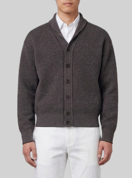 Jacquemus Pelota Cardigan In Wool And Cashmere Grey