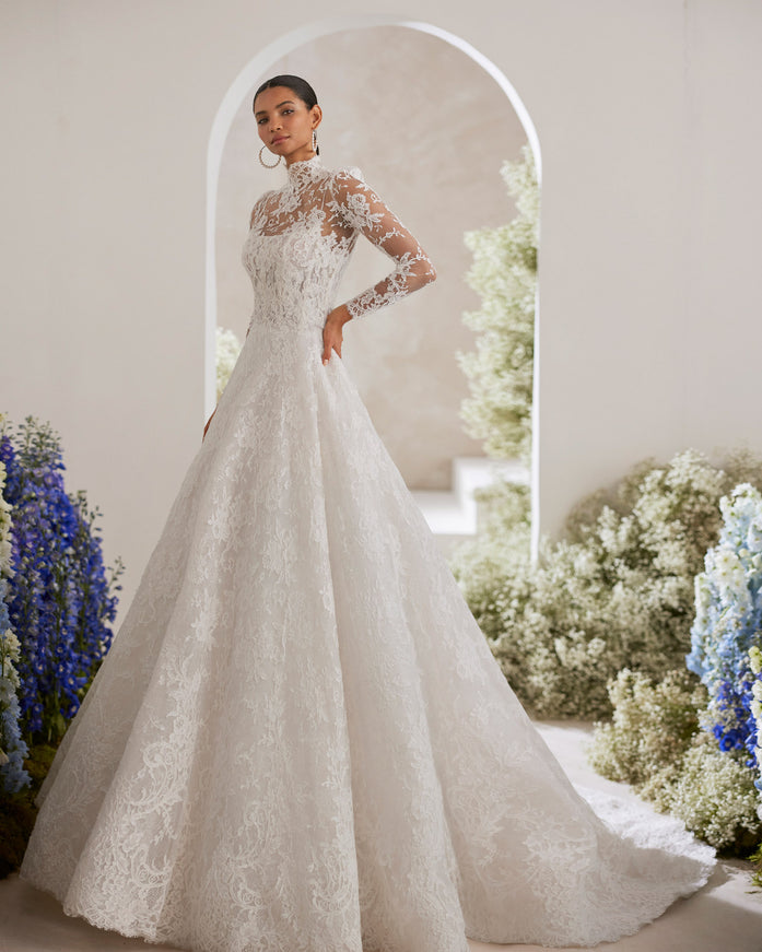 Turin – Rosa Clará Couture Two-Piece A-Line Lace Wedding Dress Jacket